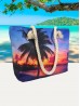 Canvas Palm Tree Print Shoulder Tote